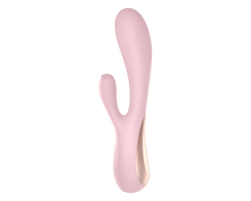 Заказать Розовый вибратор-кролик Satisfyer Mono Flex с управлением через приложение - 20,4 см.