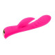 Заказать Ярко-розовый вибромассажер-кролик 5 Silicone Ripple Passion - 19,1 см.