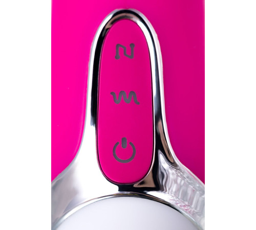 Розовый вибратор с клиторальным стимулятором Balle - 23 см.