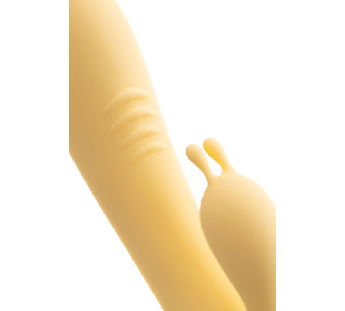 Желтый вибратор-кролик Aster - 22 см.