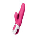 Заказать Ярко-розовый вибратор Satisfyer Mr. Rabbit с клиторальным отростком - 22,1 см.