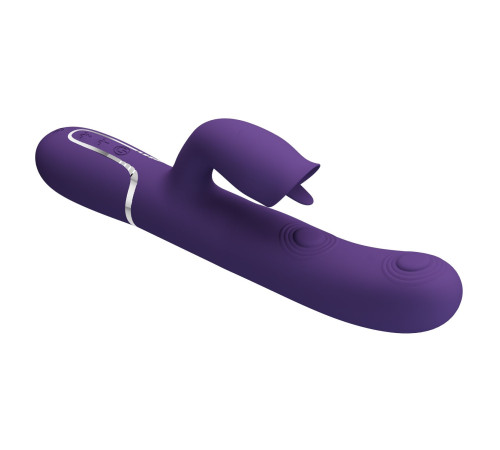 Сливовый вибратор-кролик с пульсацией Gigi - 22,8 см.