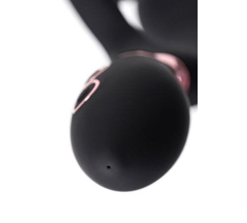 Черный вибратор Avalanche с «танцующим» клиторальным стимулятором - 20,5 см.