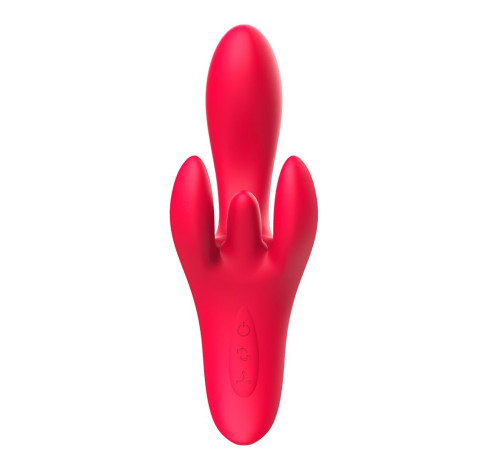 Красный вибратор-кролик с 4 моторами Shakira