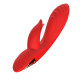 Заказать Красный вибратор-кролик 5’’ Silicone Kissing - 20,2 см.