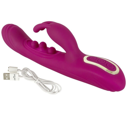 Лиловый вибратор-кролик 2 Function Vibrator Squirting - 22,5 см.