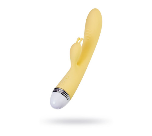 Желтый вибратор-кролик Aster - 22 см.