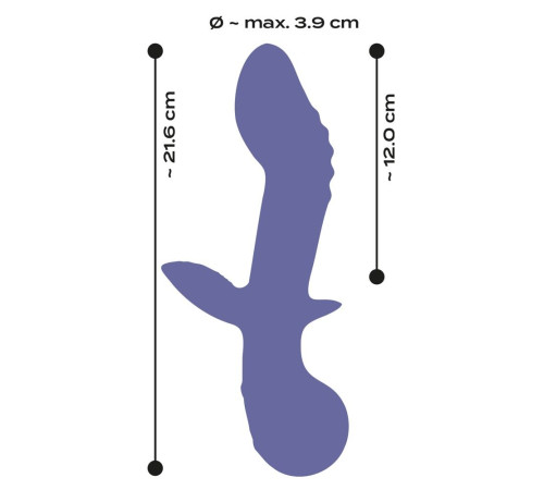 Сиреневый вибратор AWAQ.U Vibrator 02 - 21,6 см.