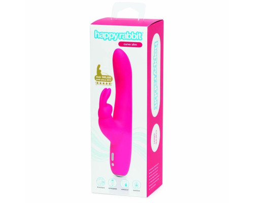 Заказать Розовый перезаряжаемый вибратор Rabbit Slimline Curve Rechargeable - 24 см. Заказать Розовый перезаряжаемый вибратор Rabbit Slimline Curve Rechargeable - 24 см.