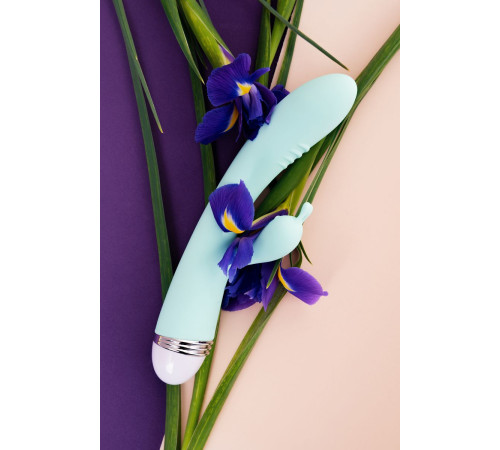 Мятный вибратор-кролик Iris - 22 см.