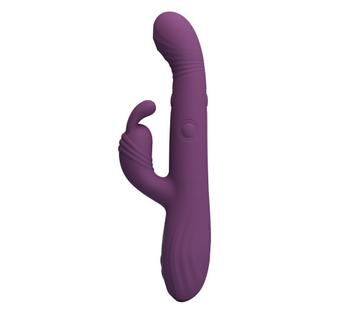 Фиолетовый вибромассажёр-кролик Dee - 23,9 см.