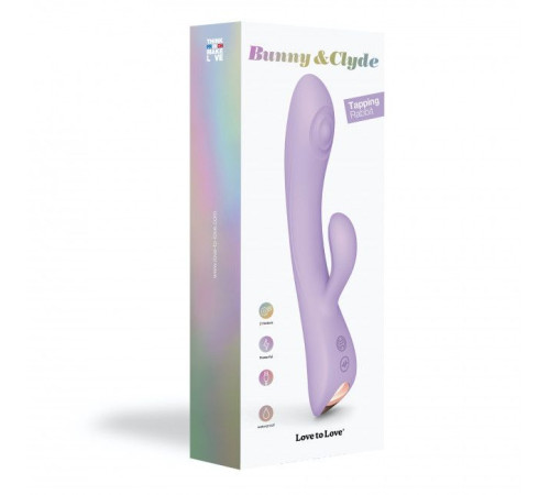 Сиреневый вибратор-кролик Bunny   Clyde - 22,5 см.