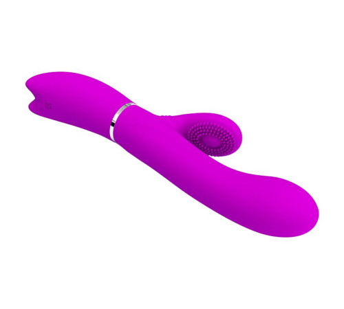 Лиловый вибратор-кролик с подвижной клиторальной щеточкой Clitoris Vibrator - 20,8 см. Лиловый вибратор-кролик с подвижной клиторальной щеточкой Clitoris Vibrator - 20,8 см.