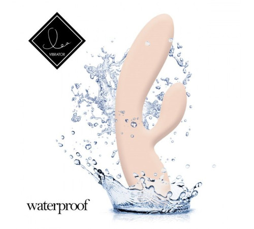 Бежевый вибратор-кролик Lea Rabbit Vibrator - 20,2 см.