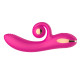 Розовый вибратор-кролик с функцией вращения ствола