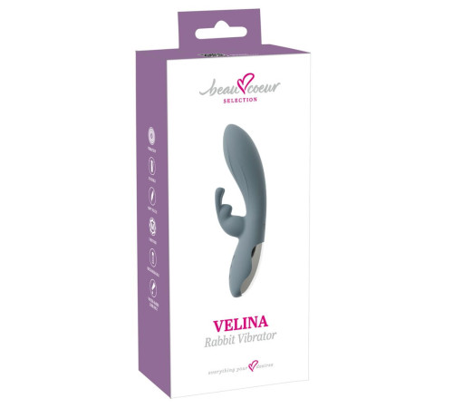 Силиконовый вибратор-кролик VELINA Rabbit Vibrator - 20 см.