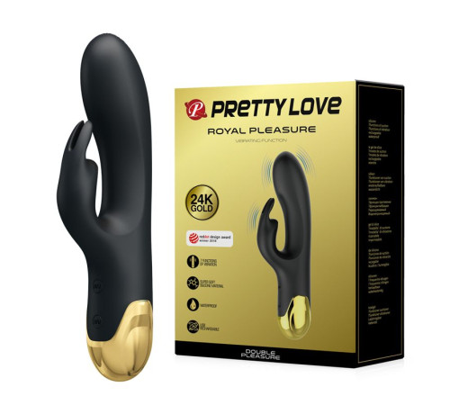 Чёрный вибратор-кролик Royal Pleasure - 19,2 см. Чёрный вибратор-кролик Royal Pleasure - 19,2 см.
