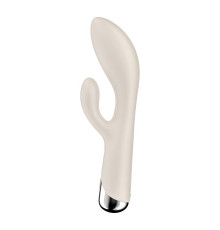 Телесный вибратор-кролик с ротацией Spinning Rabbit 1 - 20 см.