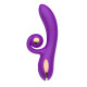 Фиолетовый вибратор-кролик с функцией вращения ствола