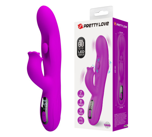 Лиловый вибромассажёр-кролик со стимуляцией точки G Yalanda - 23,9 см.