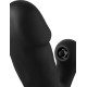 Черный силиконовый вибратор-кролик Sonix Silicone Thruster - 22 см.