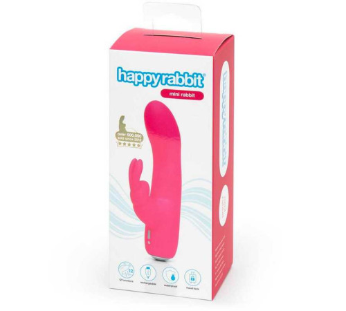 Розовый вибратор-кролик Rechargeable Mini Rabbit Vibrator - 15,2 см.