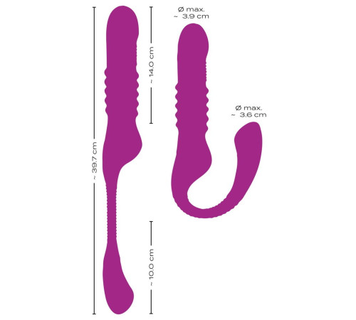 Лиловый вибратор 3 Function Vibrator с функцией фрикций и постукиванием