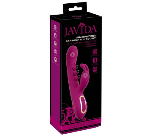 Лиловый вибратор-кролик 2 Function Vibrator Squirting - 22,5 см.