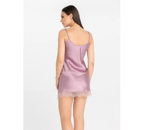 Короткая сорочка на узких бретелях из искусственного шелка