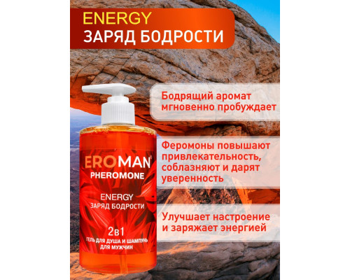 Заказать Мужской гель для душа и шампунь ENERGY - 430 мл.