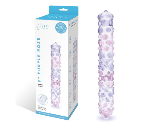 Заказать Фаллоимитатор с массажными точками Purple Rose - 23 см.