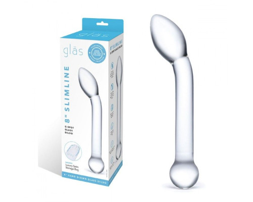Заказать Прозрачный стеклянный фаллос для точки G Slimline G-Spot - 20 см. Заказать Прозрачный стеклянный фаллос для точки G Slimline G-Spot - 20 см.