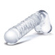 Заказать Прозрачный фаллоимитатор 8  Realistic Ribbed Glass Dildo - 20,3 см.