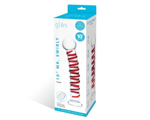 Заказать Прозрачный стимулятор с красной спиралью 10 Mr. Swirly Dildo - 25,4 см. Заказать Прозрачный стимулятор с красной спиралью 10 Mr. Swirly Dildo - 25,4 см.