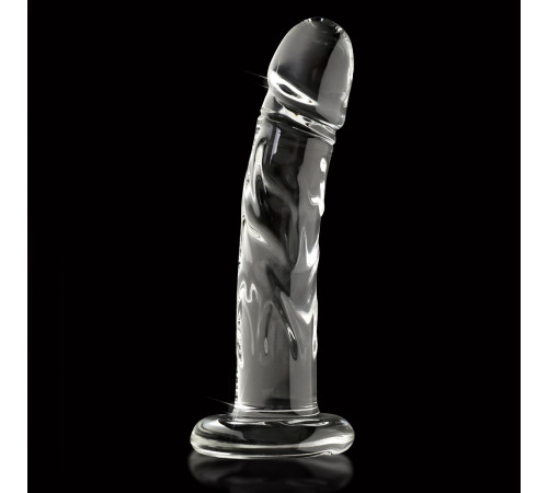 Прозрачный стеклянный фаллоимитатор Icicles №62 - 16,5 см.