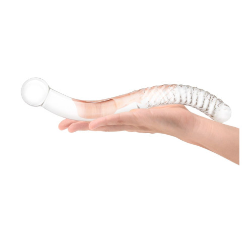 Стеклянный фаллоимитатор 11’’ Glass Pelvic Wand Double Ended - 28 см.