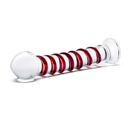 Прозрачный стимулятор с красной спиралью 10 Mr. Swirly Dildo - 25,4 см. Прозрачный стимулятор с красной спиралью 10 Mr. Swirly Dildo - 25,4 см.
