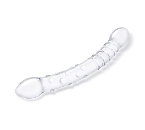 Двусторонний стеклянный фаллоимитатор 12’’ Girthy Double Trouble Glass Dildo - 30 см.