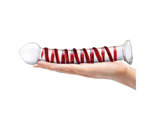 Заказать Прозрачный стимулятор с красной спиралью 10 Mr. Swirly Dildo - 25,4 см. Заказать Прозрачный стимулятор с красной спиралью 10 Mr. Swirly Dildo - 25,4 см.