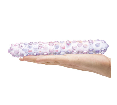 Фаллоимитатор с массажными точками Purple Rose - 23 см.