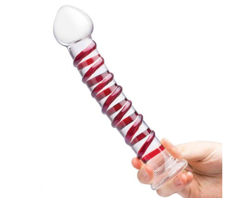 Заказать Прозрачный стимулятор с красной спиралью 10 Mr. Swirly Dildo - 25,4 см. Заказать Прозрачный стимулятор с красной спиралью 10 Mr. Swirly Dildo - 25,4 см.