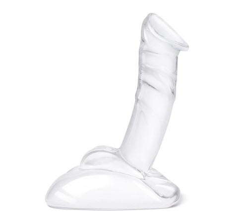Стеклянный фаллоимитатор на подставке 7,5’’ Rideable Standing Glass Cock With Stability Base - 19 см.
