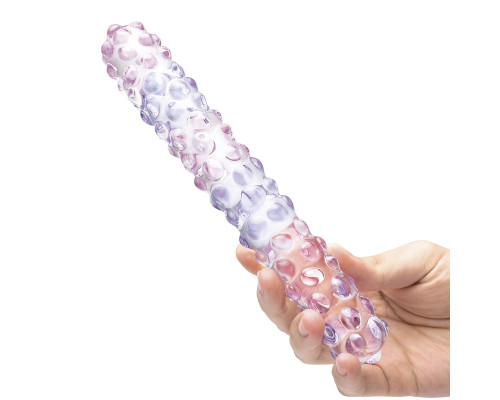 Заказать Фаллоимитатор с массажными точками Purple Rose - 23 см.