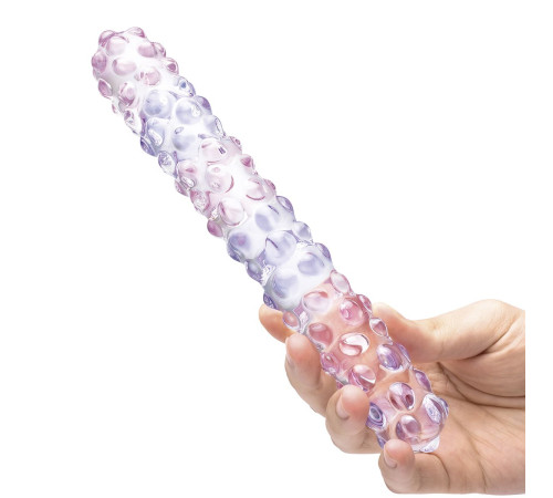 Фаллоимитатор с массажными точками Purple Rose - 23 см.