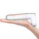 Заказать Прозрачный фаллоимитатор 8  Realistic Ribbed Glass Dildo - 20,3 см.