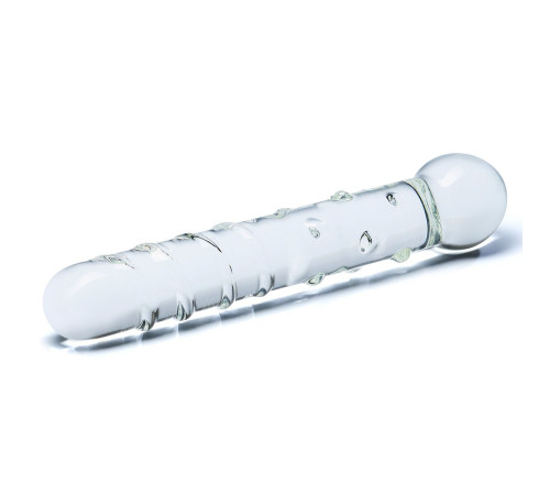 Стеклянная прозрачная палочка-фаллос Callisto Clear Glass Dildo - 18 см.