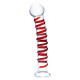 Заказать Прозрачный стимулятор с красной спиралью 10 Mr. Swirly Dildo - 25,4 см.