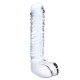 Заказать Прозрачный фаллоимитатор 8  Realistic Ribbed Glass Dildo - 20,3 см.