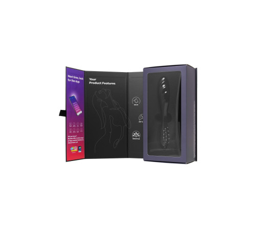 Черный двусторонний фаллоимитатор Dazzling Crystal 1 - 18,5 см.