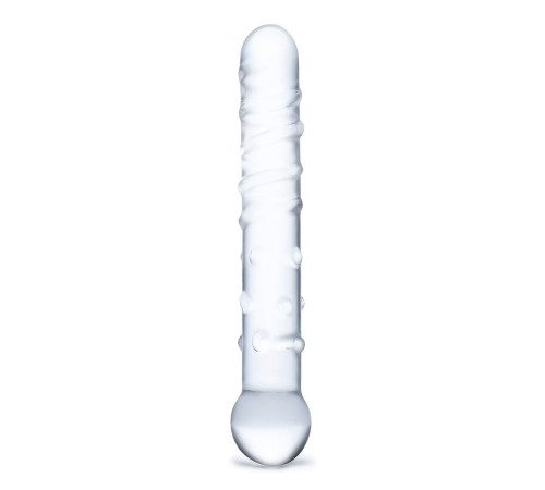 Стеклянная прозрачная палочка-фаллос Callisto Clear Glass Dildo - 18 см.
